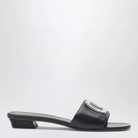 ROGER VIVIER Square buckle leather slides