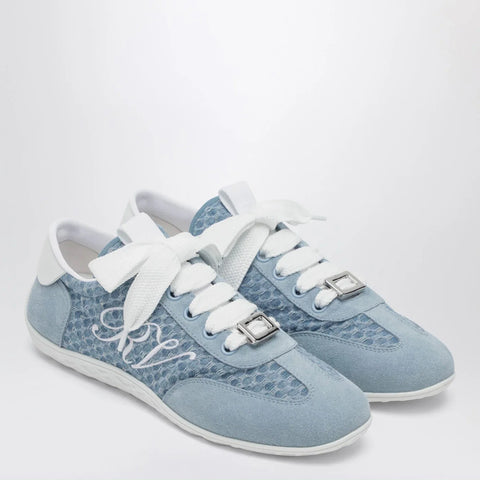 ROGER VIVIER Viv' Low Sneakers in sky blue