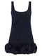 Self-Portrait Indigo Denim 3d Flower Mini Dress