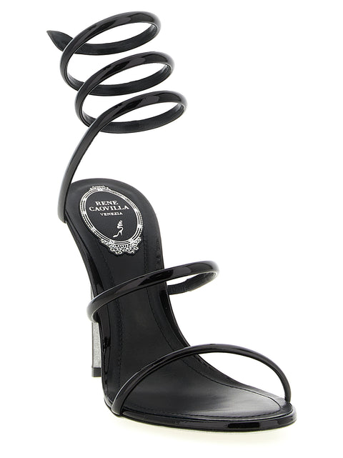 René Caovilla Cleo Metallic Sandals