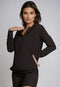 Resort Vee Popover Shirt - Black