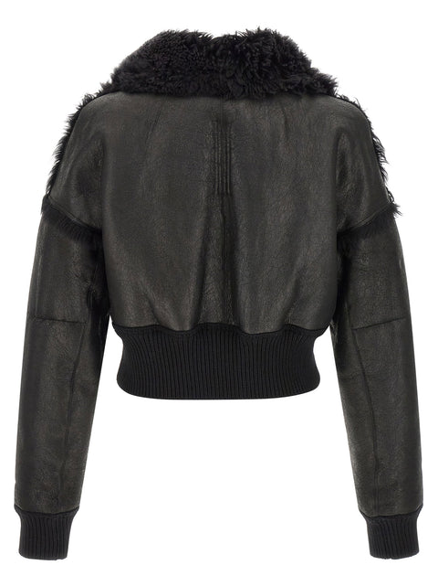 Rick Owens Flight Jkt Cropped Bomber Jacket