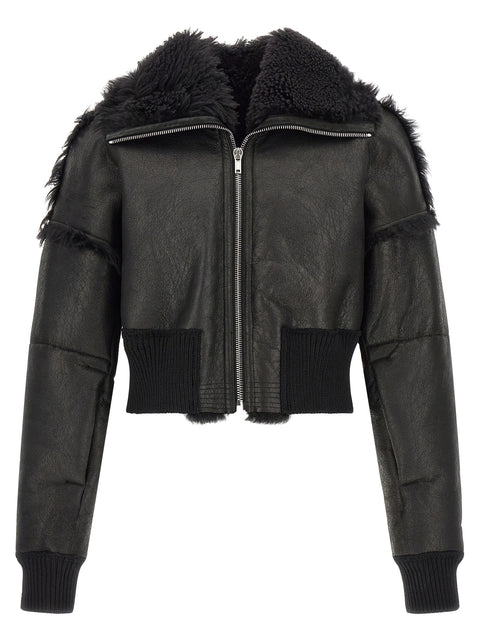Rick Owens Flight Jkt Cropped Bomber Jacket