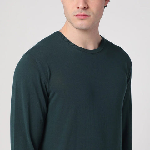 Roberto Collina Dark green sweater in cotton