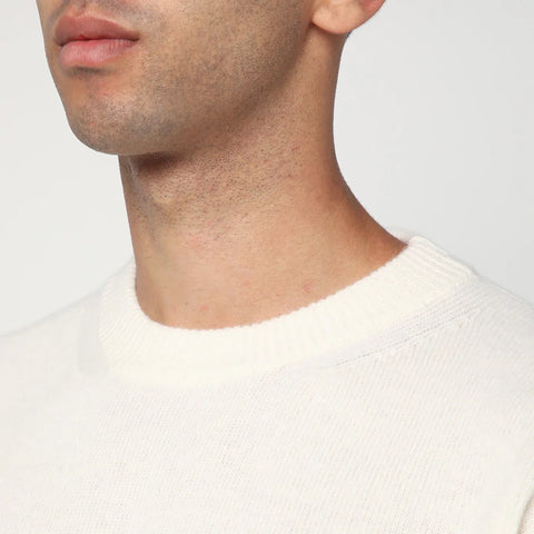 Roberto Collina White sweater in wool and cashmere