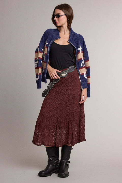 Romantic Lace Mermaid Mid Skirt