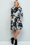 Rose Print Winter Tunic Dress-Dress-LA Soul-S-Urbanheer