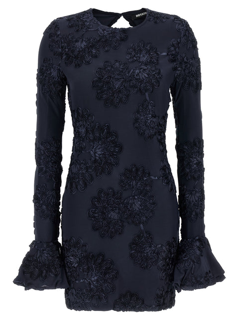 Rotate Birger Christensen 3d Mesh Mini Dress