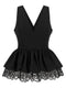 Rotate Birger Christensen Black Peplum Top