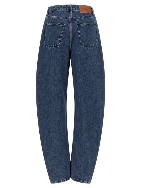 Rotate Birger Christensen Draped Barrel Leg Jeans
