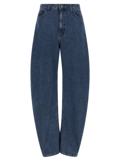 Rotate Birger Christensen Draped Barrel Leg Jeans