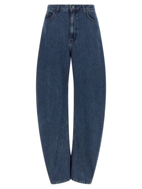 Rotate Birger Christensen Draped Barrel Leg Jeans