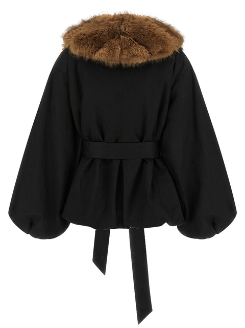 Rotate Birger Christensen Faux Fur Collar Jacket