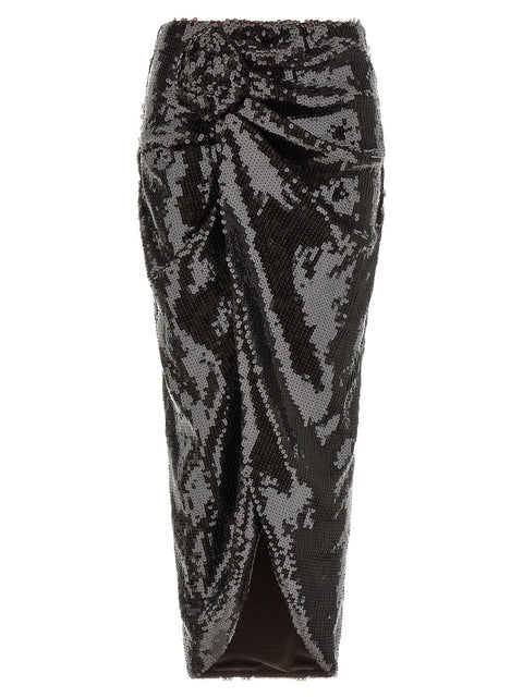 Rotate Birger Christensen Sequins Knot Skirt