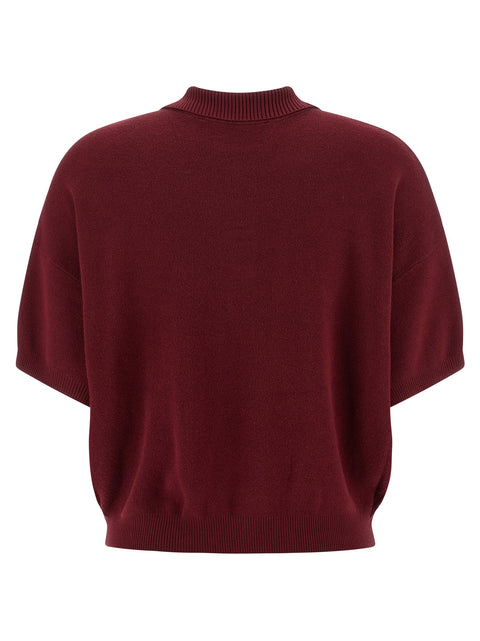 Rotate Birger Christensen Slinky Knit Polo Shirt
