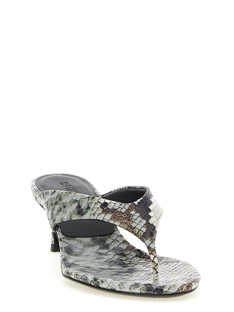 Rotate Birger Christensen Snake Leather Mules