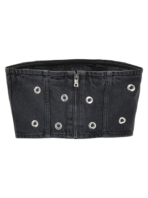 Rotate Birger Christensen Studded Denim Top