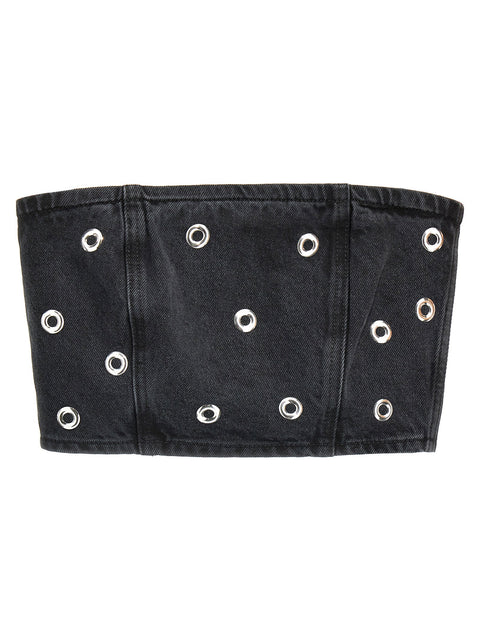 Rotate Birger Christensen Studded Denim Top
