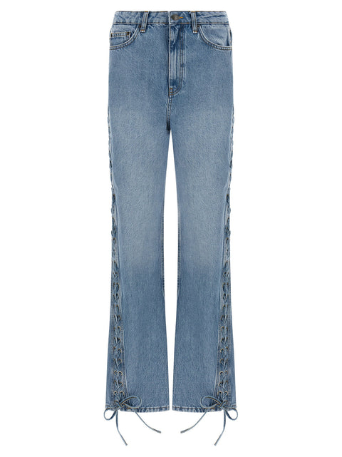 Rotate Birger Christensen Twisted Lacing Jeans