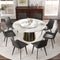 Round Sintered Stone Dining Table with Rotating Lazy Susan