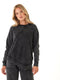 Ryssa Mineral Wash Terry Asymmetrical Pullover