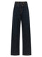 Mm6 Maison Margiela Raw Cut Waist Jeans