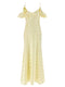 Self-Portrait Satin Striped Long Dress