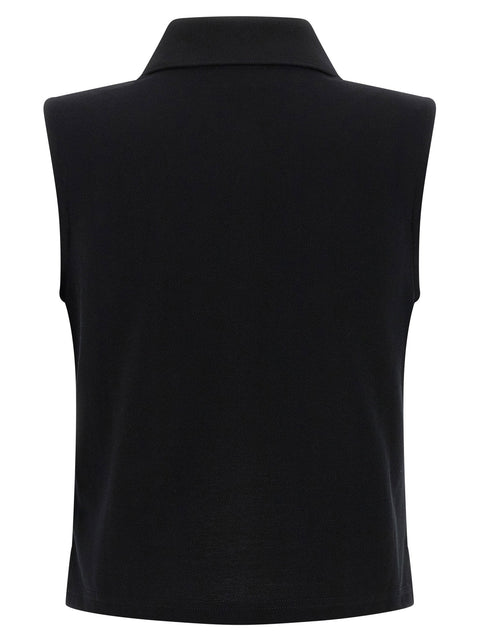 Saint Laurent Cassandre Embroidered Polo Shirt