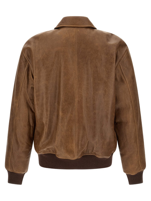 Saint Laurent Vintage Leather Bomber Jacket