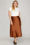 Satin Bias Midi Skirt Plus size