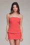 Scalloped Stretch Cotton Convertible Tube Top