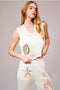 Seashell Embroidered Sweater Crop Top-Top-Blue B-S-OFF WHITE-Urbanheer