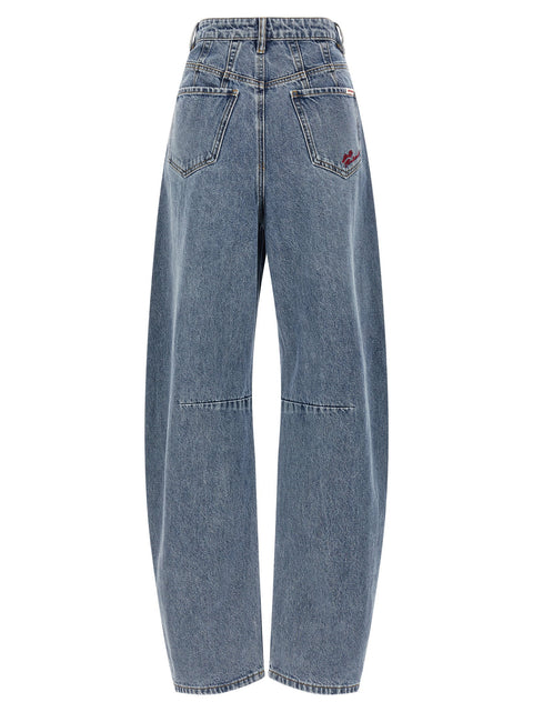 Self-Portrait Blue Barrel Leg Jeans