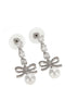 Self-Portrait Bow Crystal Charm Earrings