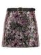 Self-Portrait Floral Sequin Mini Skirt