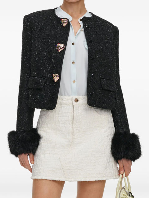 Self-portrait Jackets BLACK