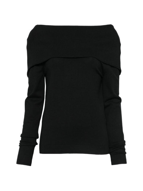 Semicouture Off-Shoulder Knit Sweater