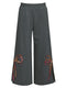 Sequin Bow Knit Pants w/ Side Leg Slits