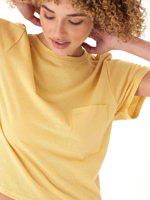 Shelbie Triblend Jersey Pocket Tee
