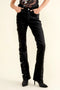 Side Star Glitter Bell Bottom Jeans-Jeans-Blue B-S-BLACK-Urbanheer