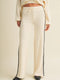 Side Stripe Cozy Waffle Knit Pants