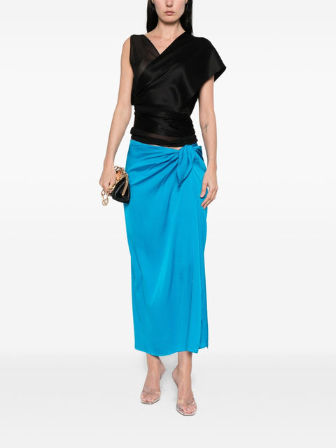 Silk95Five French Tie silk skirt