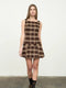 Sleeveless Drop Waist Plaid Mini Dress