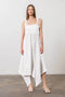 Sleeveless Handkerchief Embroidered Midi Dress-Dress-Moon River-XS-WHITE-Urbanheer