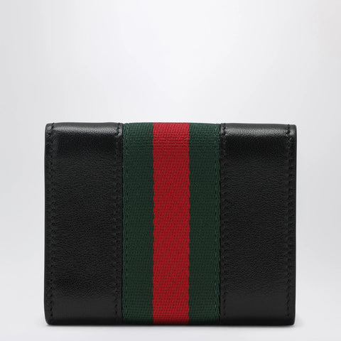 Small tri-fold Gucci Horsebit Web wallet