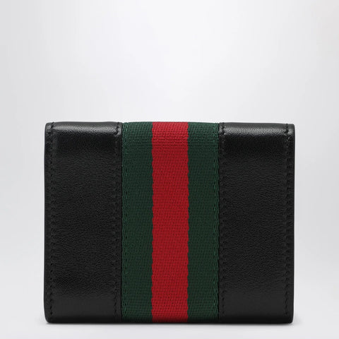Small tri-fold Gucci Horsebit Web wallet