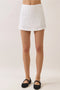 Solid A Line Side Zipper Mini Skirt