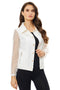 Sophisticated white denim and lace jacket