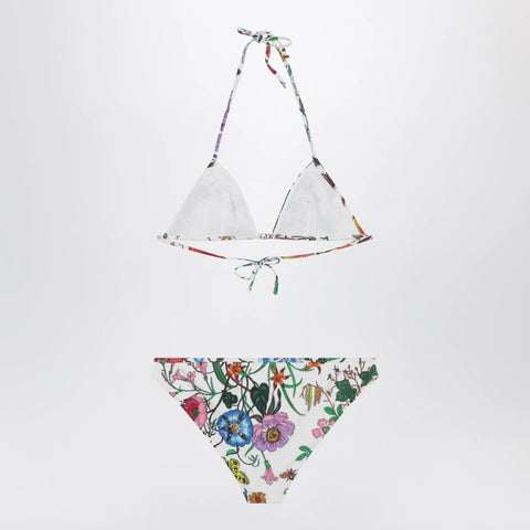 Sparkling Jersey Bikini With Gucci Flora Print
