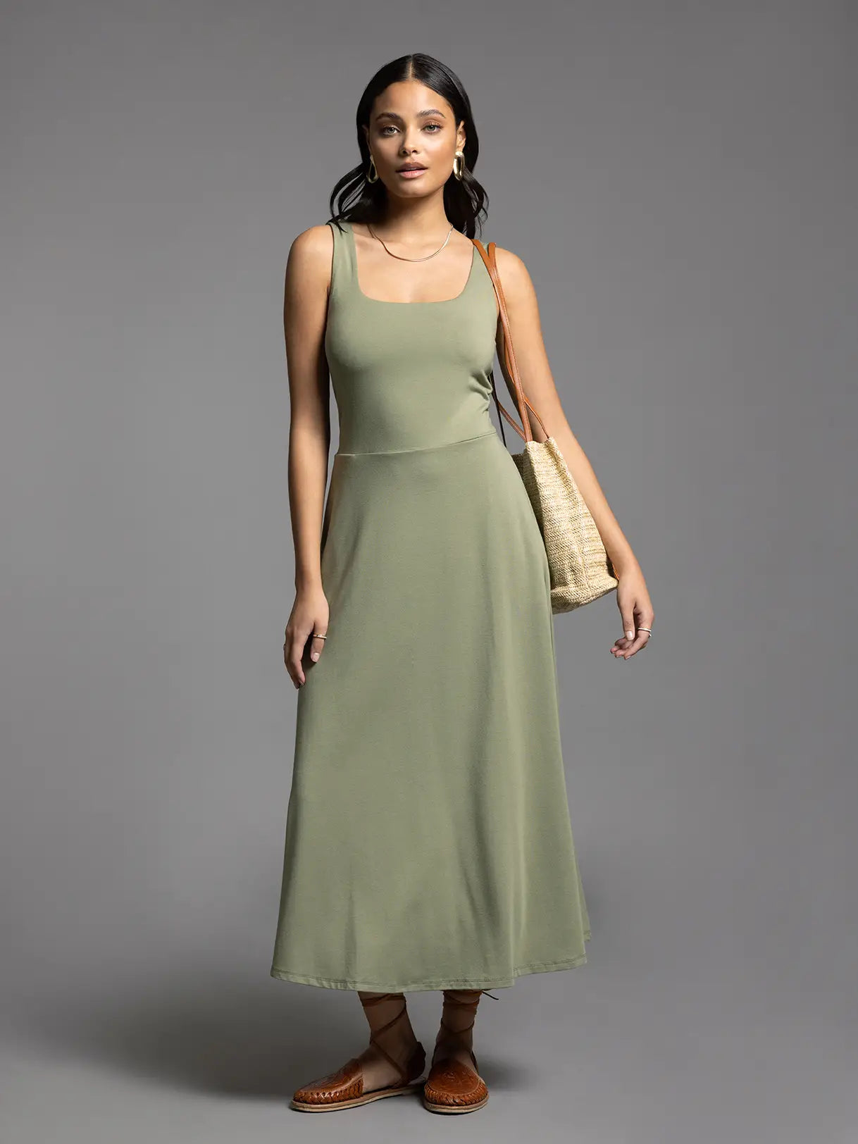 Square Neck Maxi Dress – Urbanheer